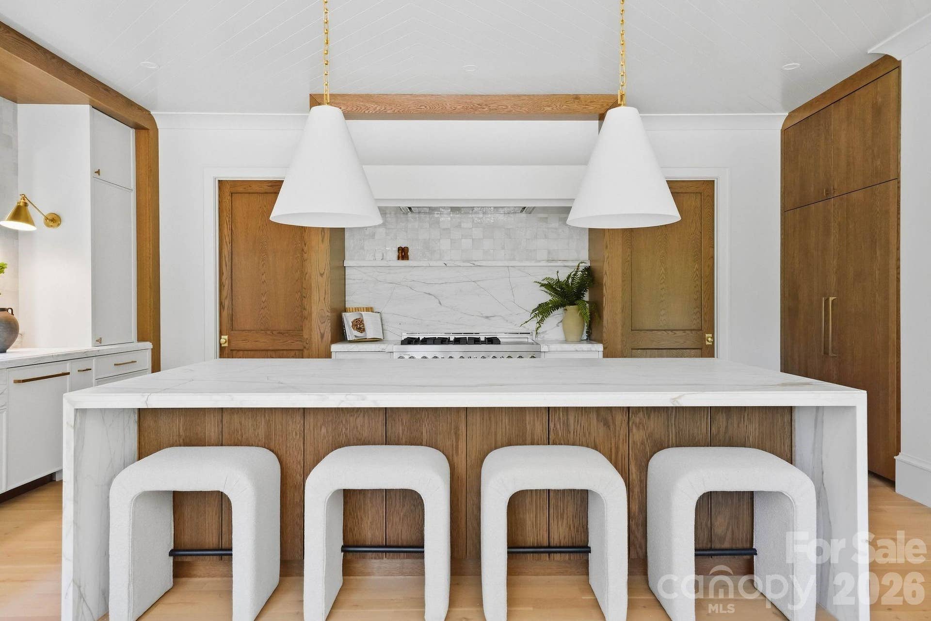 Hand crafted kitchen, marble counter tops