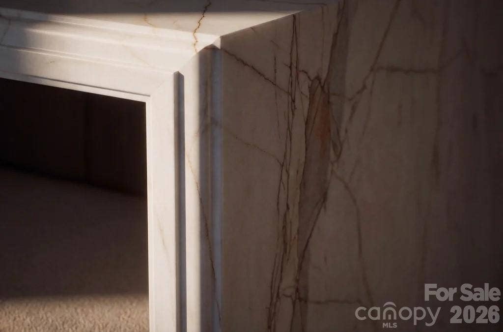 Kitchen Island Detail -Mitered waterfall Edging