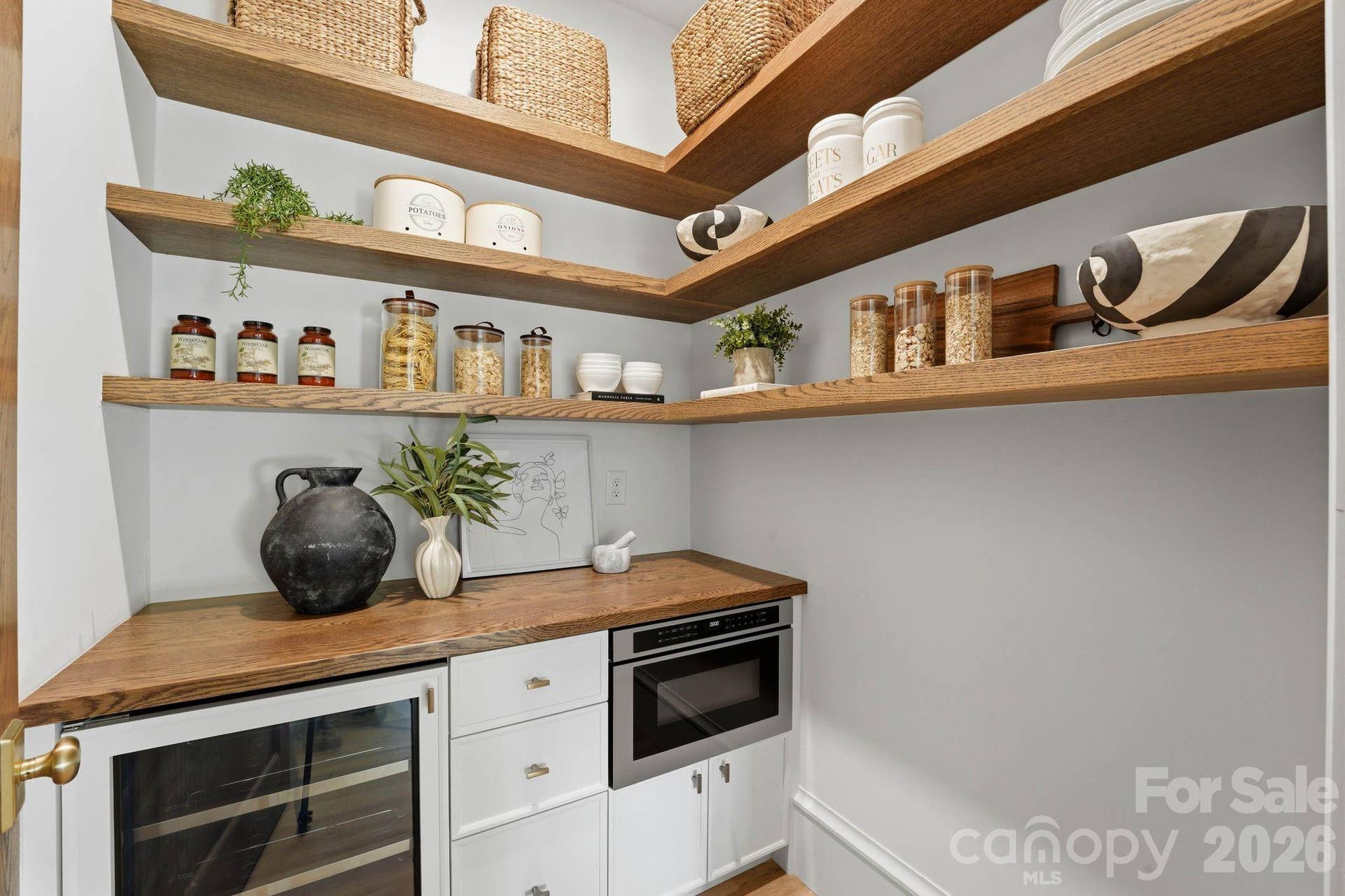 Kitchen Pantry - Beverage Frig & Microwave - Wood Floors - (5'6"x5'10")