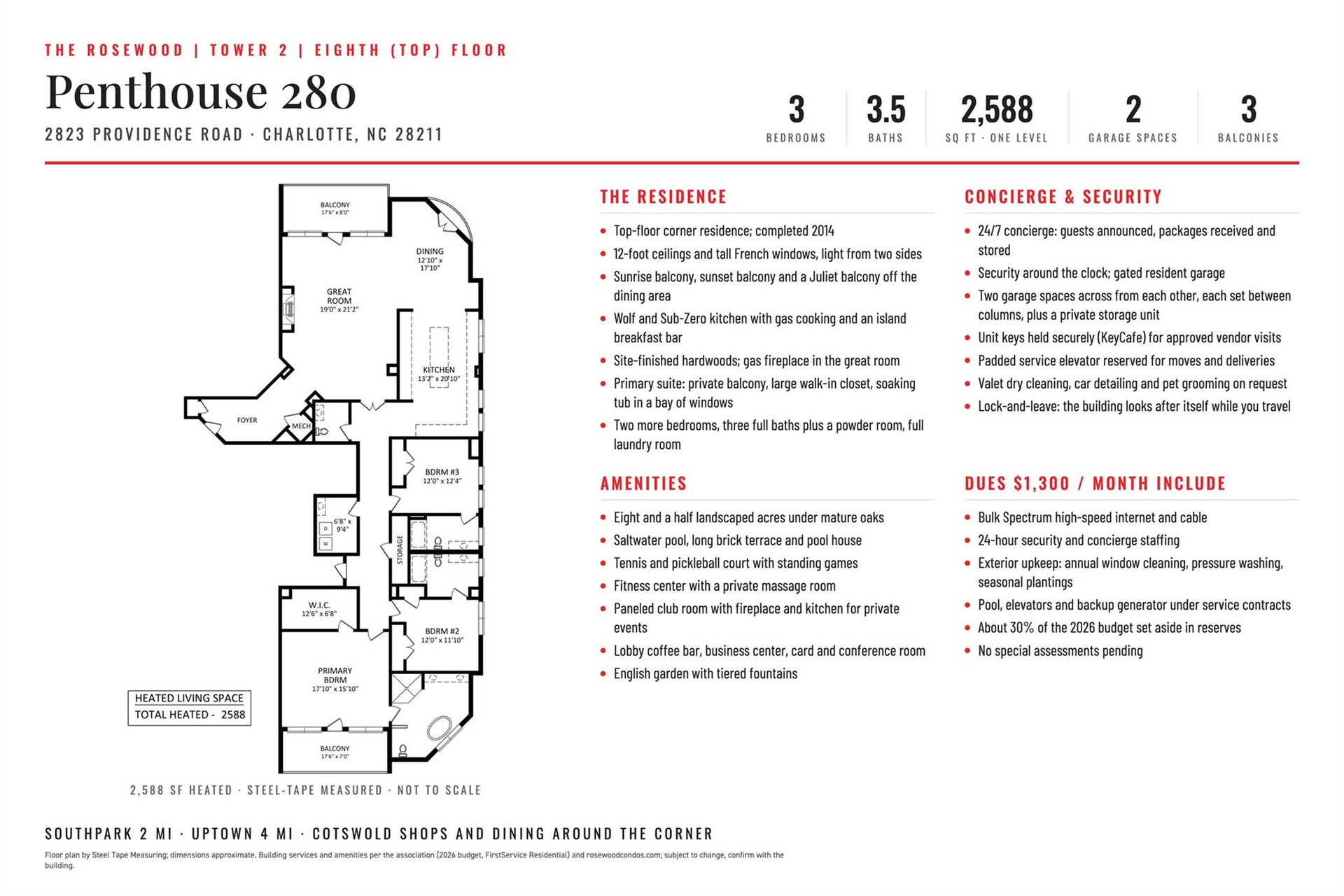 2823 Providence Road, #280, Charlotte, NC 28211 2823 Providence Road, #280, Charlotte, NC 28211