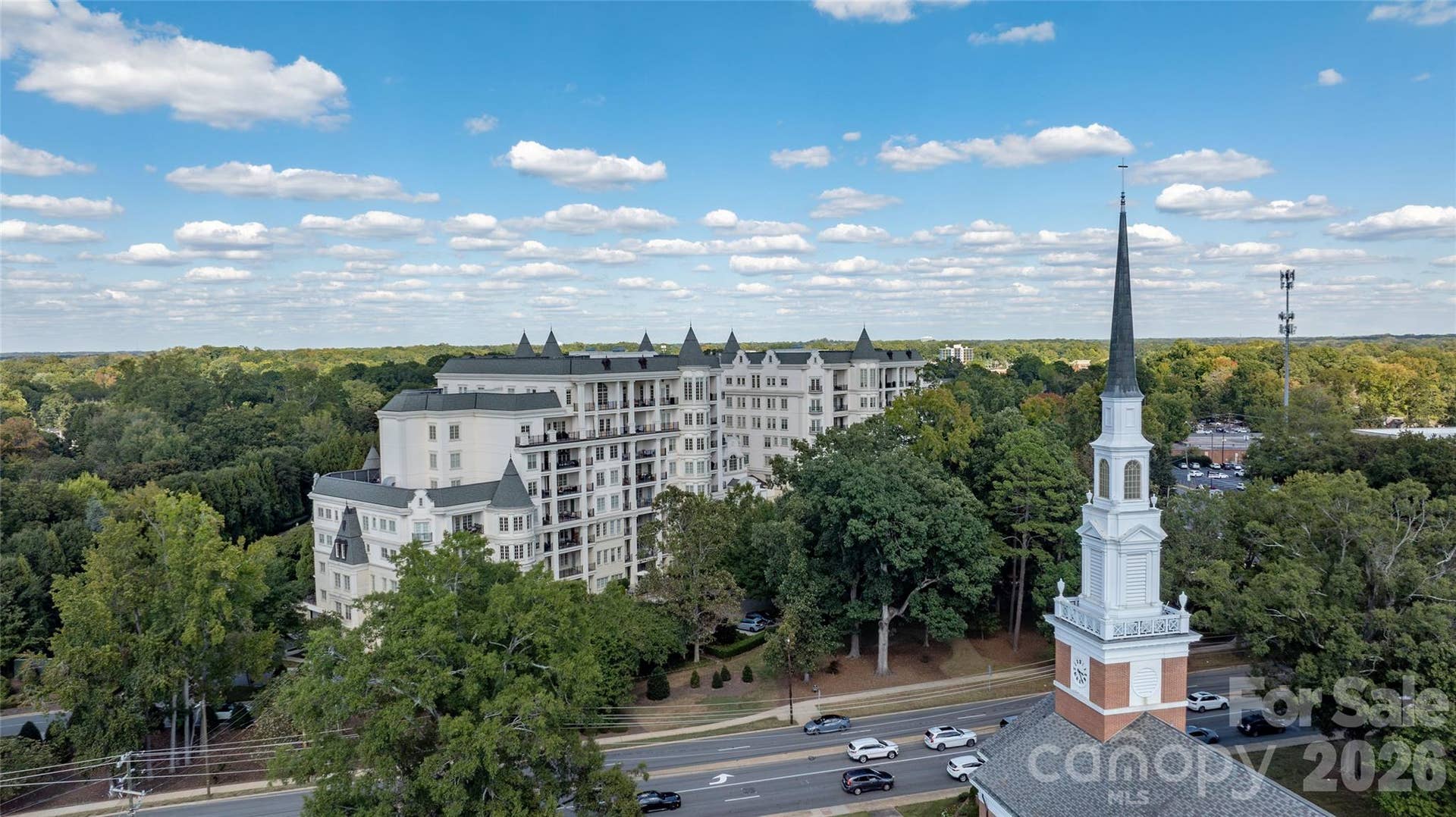 2823 Providence Road, #280, Charlotte, NC 28211 Rosewood and the church steeple from above