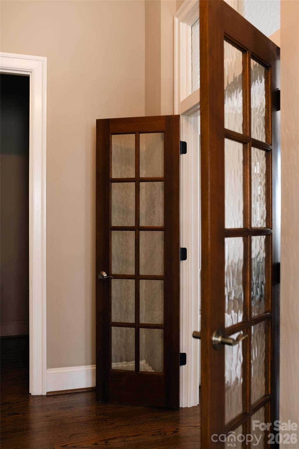 2823 Providence Road, #280, Charlotte, NC 28211 French doors with transom lead to the private bedroom wing