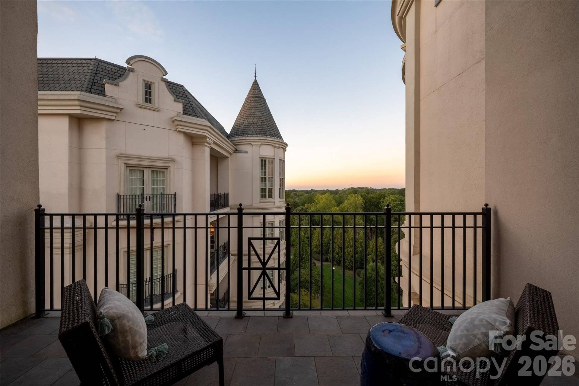 2823 Providence Road, #280, Charlotte, NC 28211 Balcony seating with the tower beyond