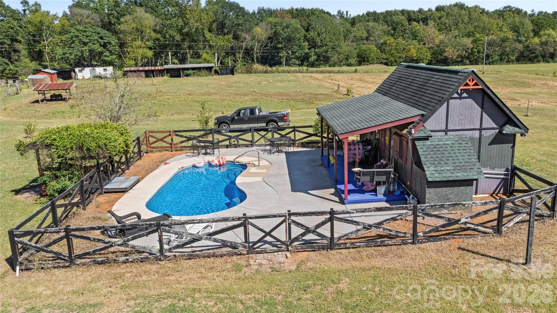 Huge pool house