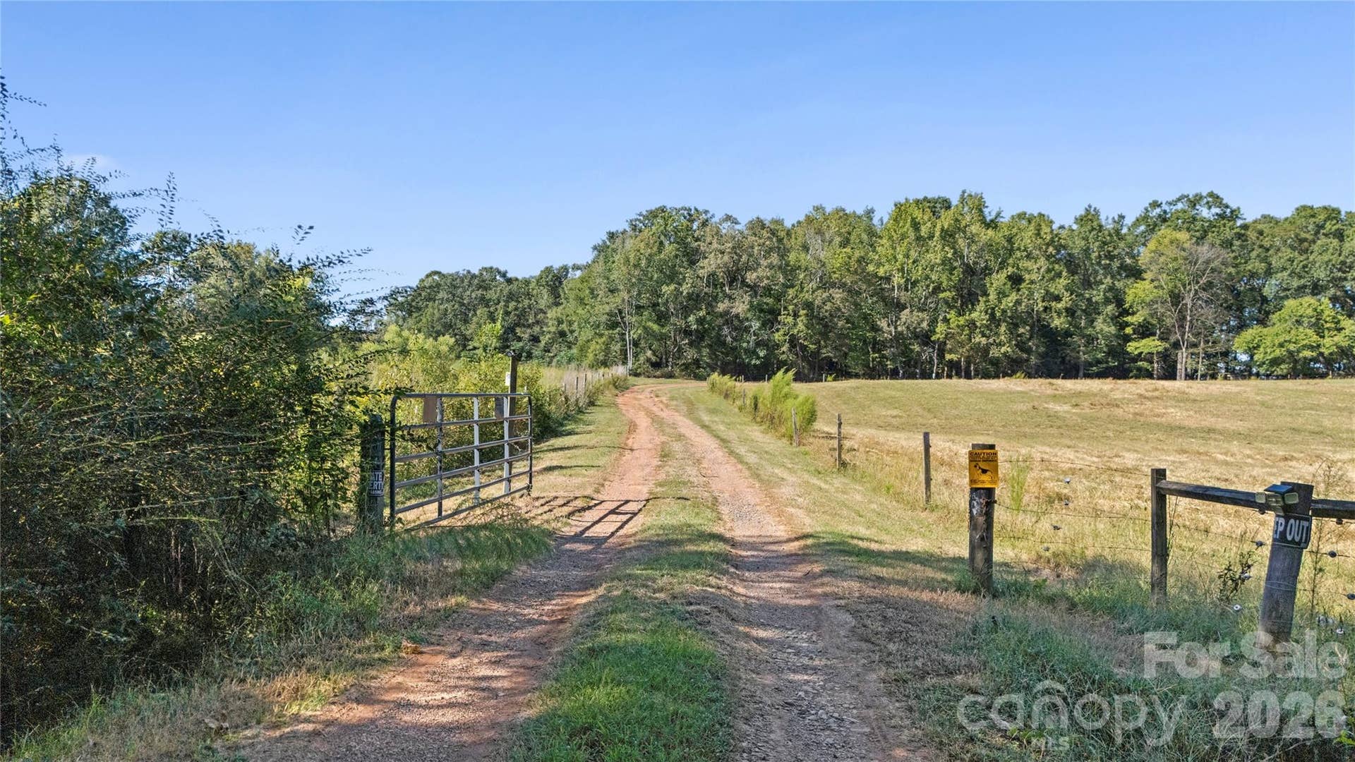 Long, private driveway
