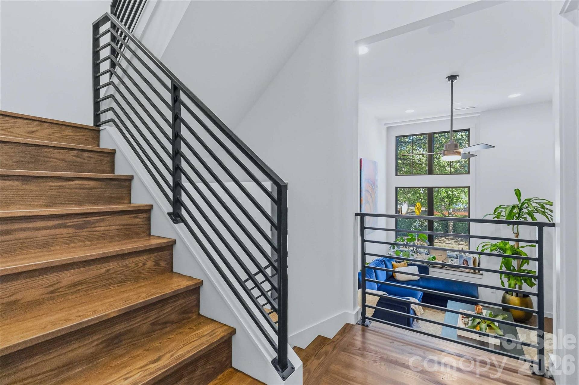 View of the Family Room From the Second Level