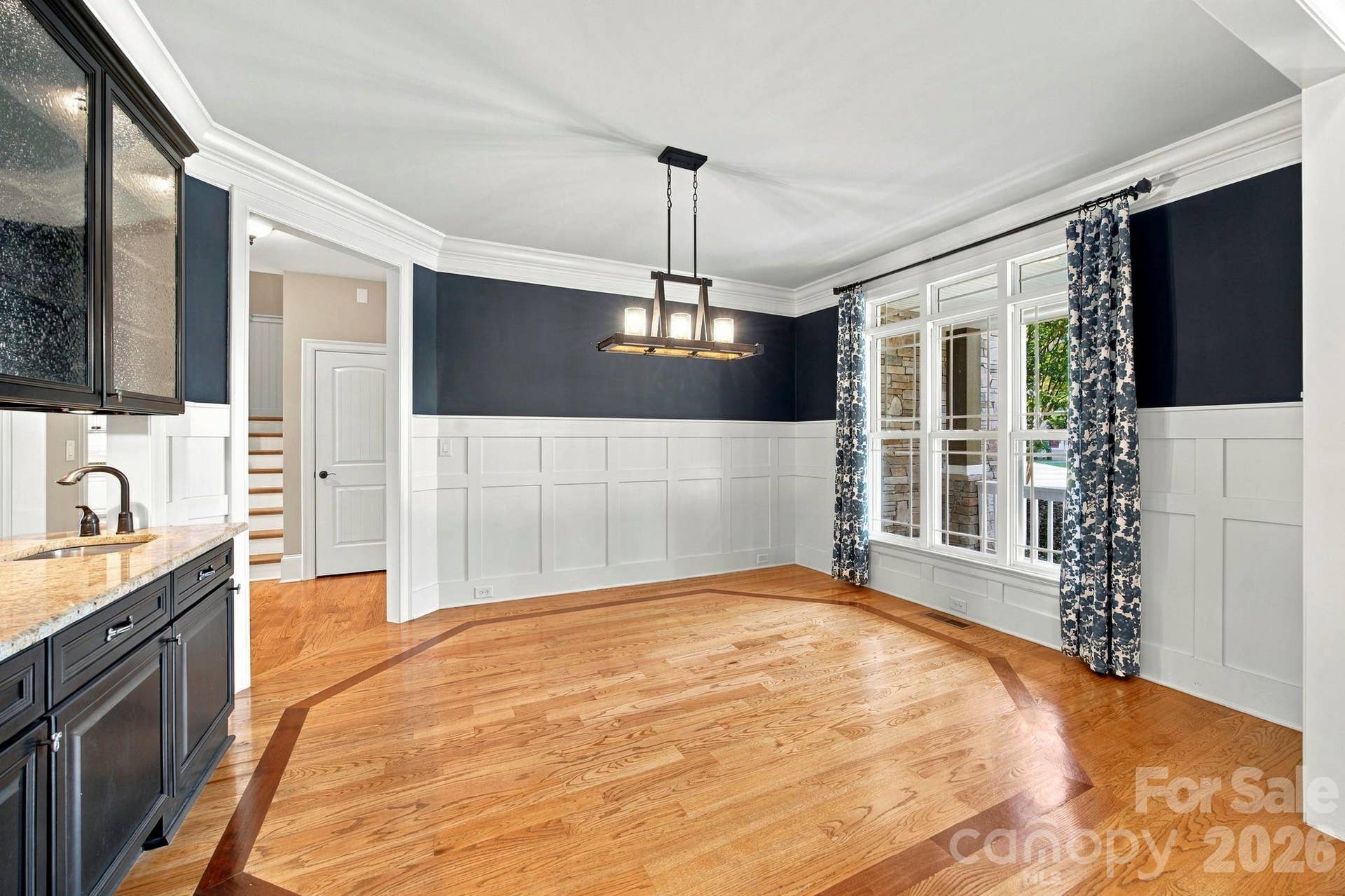 7481 Brotherton Road, Denver, NC 28037 Dining Room with wet bar open the living room