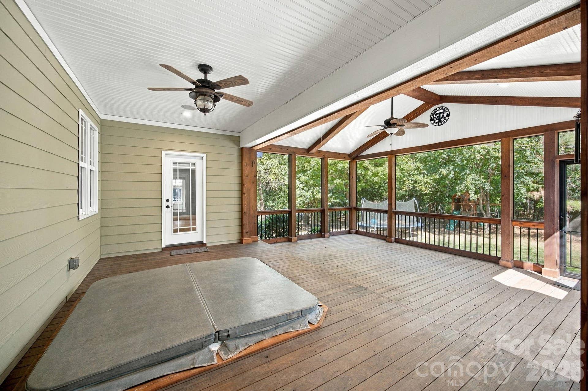 7481 Brotherton Road, Denver, NC 28037 Back screened porch with Hot Tub