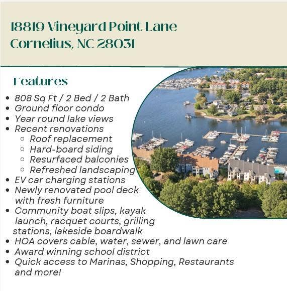 18819 Vineyard Point Lane, Cornelius, NC 28031