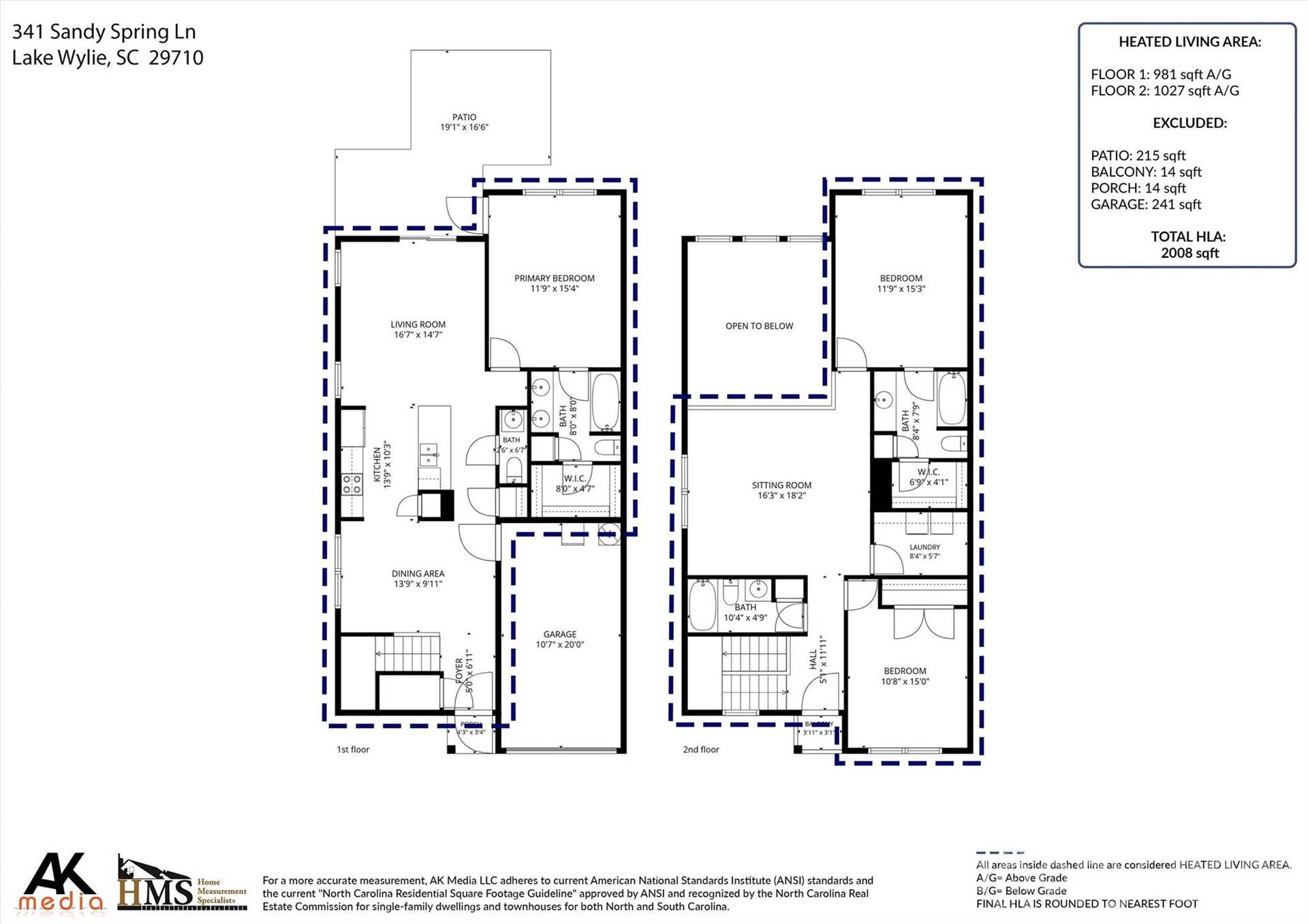 341 Sandy Spring Lane, Lake Wylie, SC 29710 floor plan