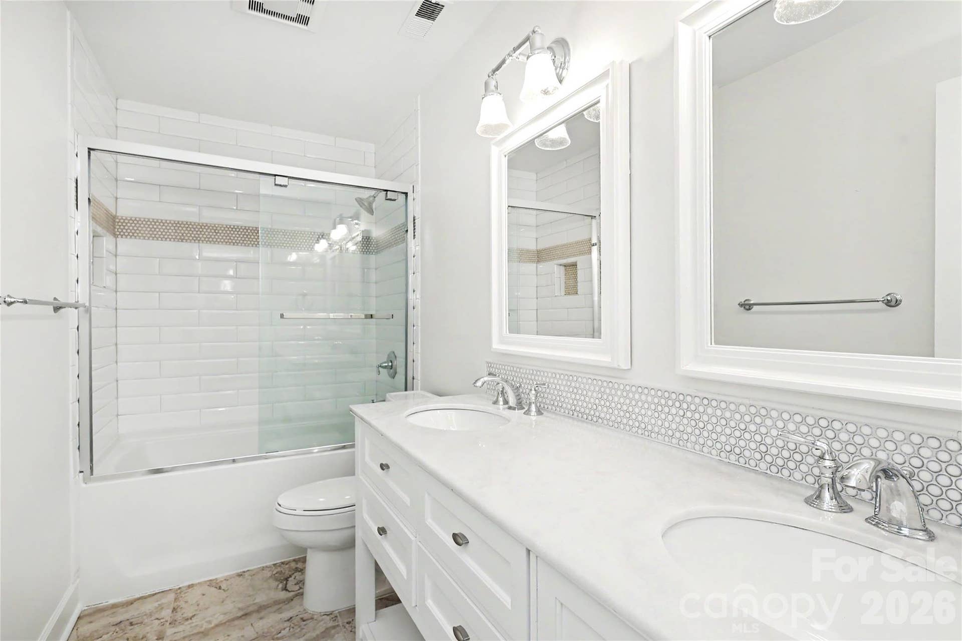 Guest Hall Bath with Double Sinks