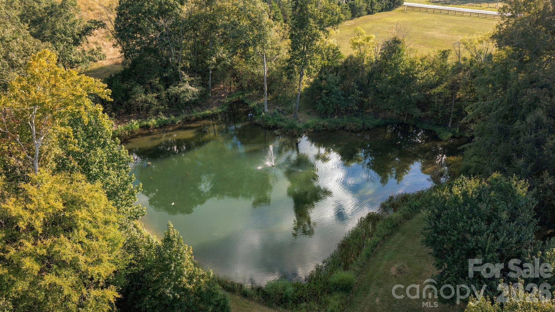 Private pond stocked with Bass and Blue Gill