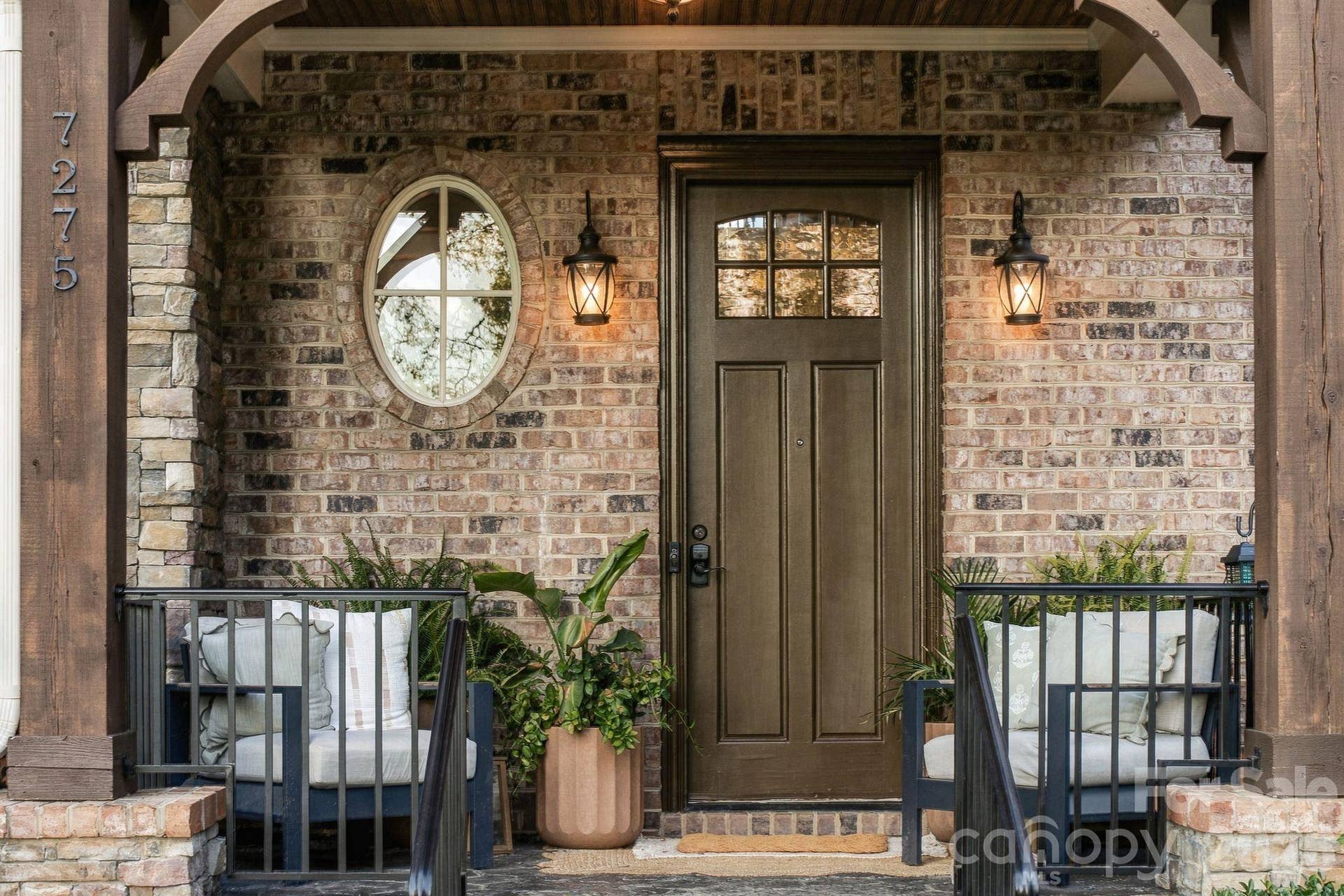 Welcoming covered front porch to greet your guests