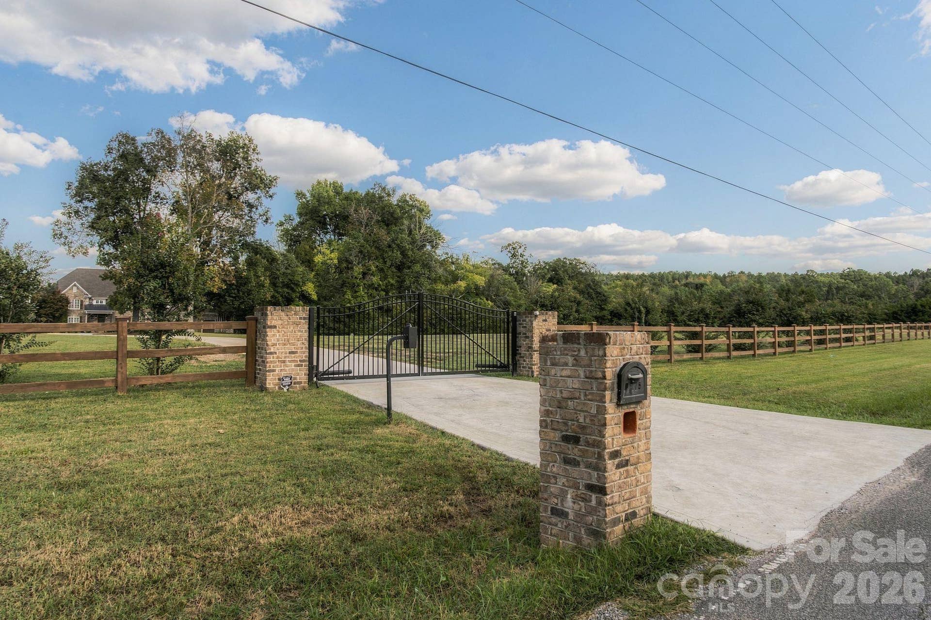 Gated entrance allows for secure, private living