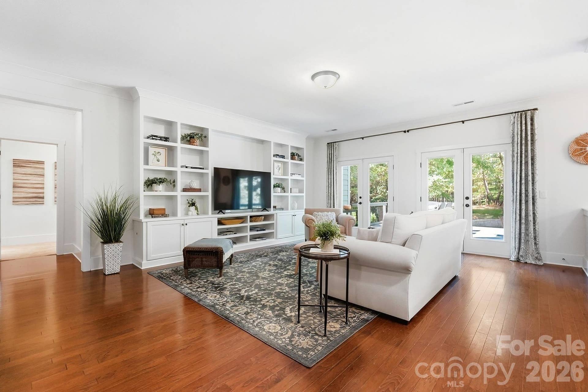 Gleaming hardwood floors
