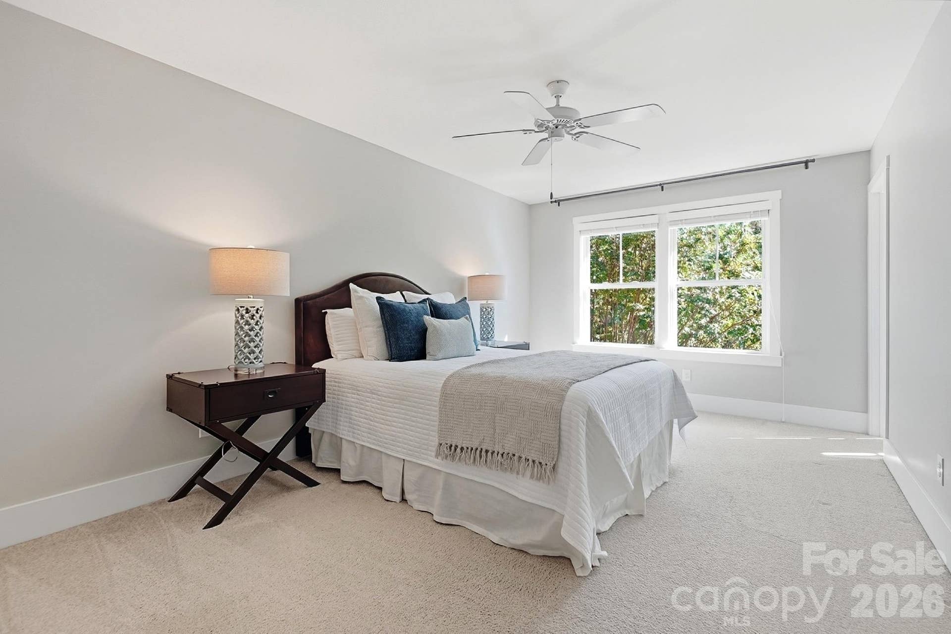 Bedroom with walk in closet
