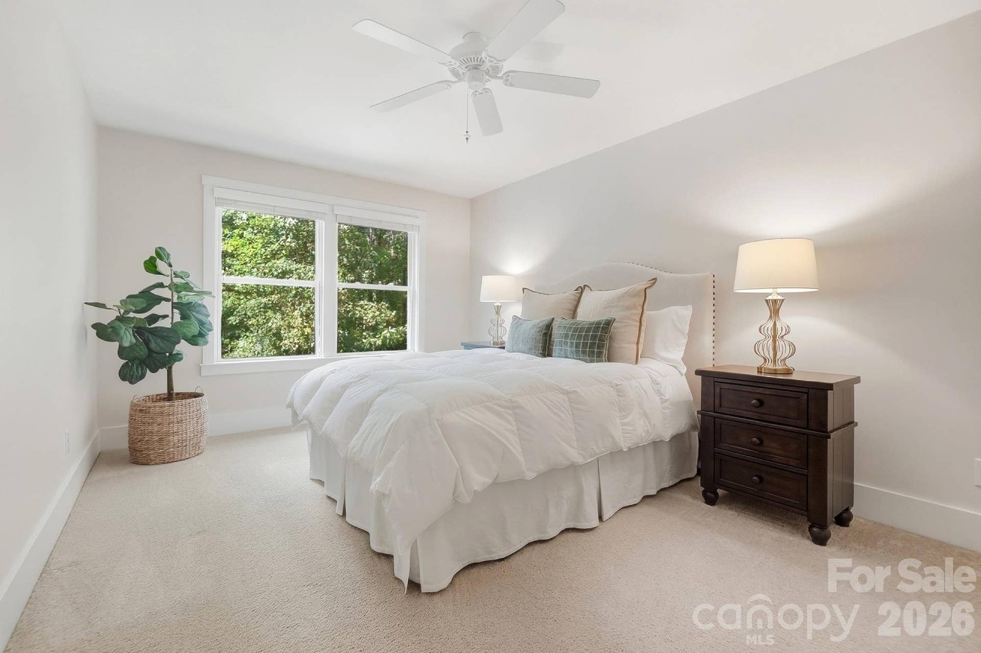 Bedroom with walk in closet