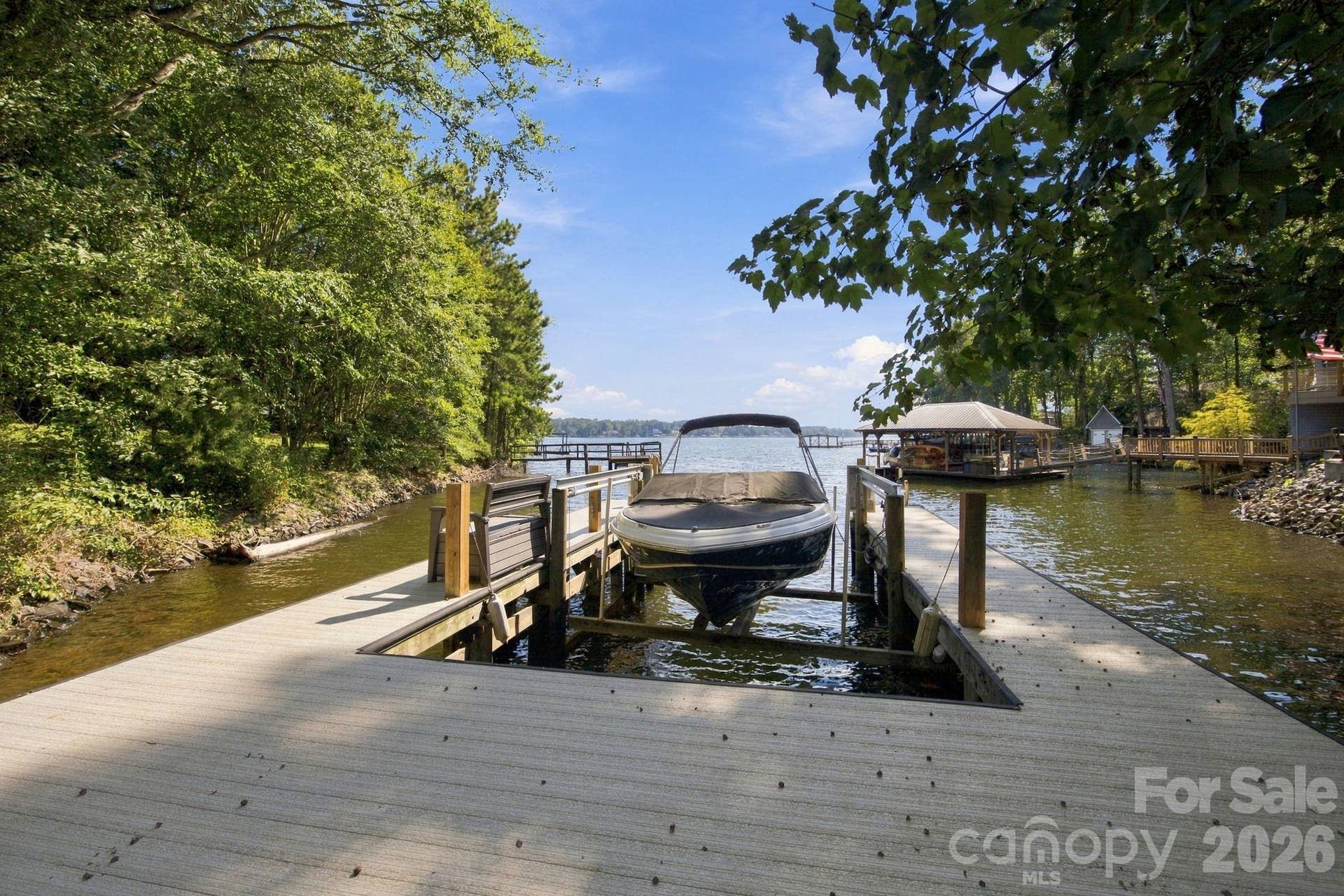 Dock with boat lift