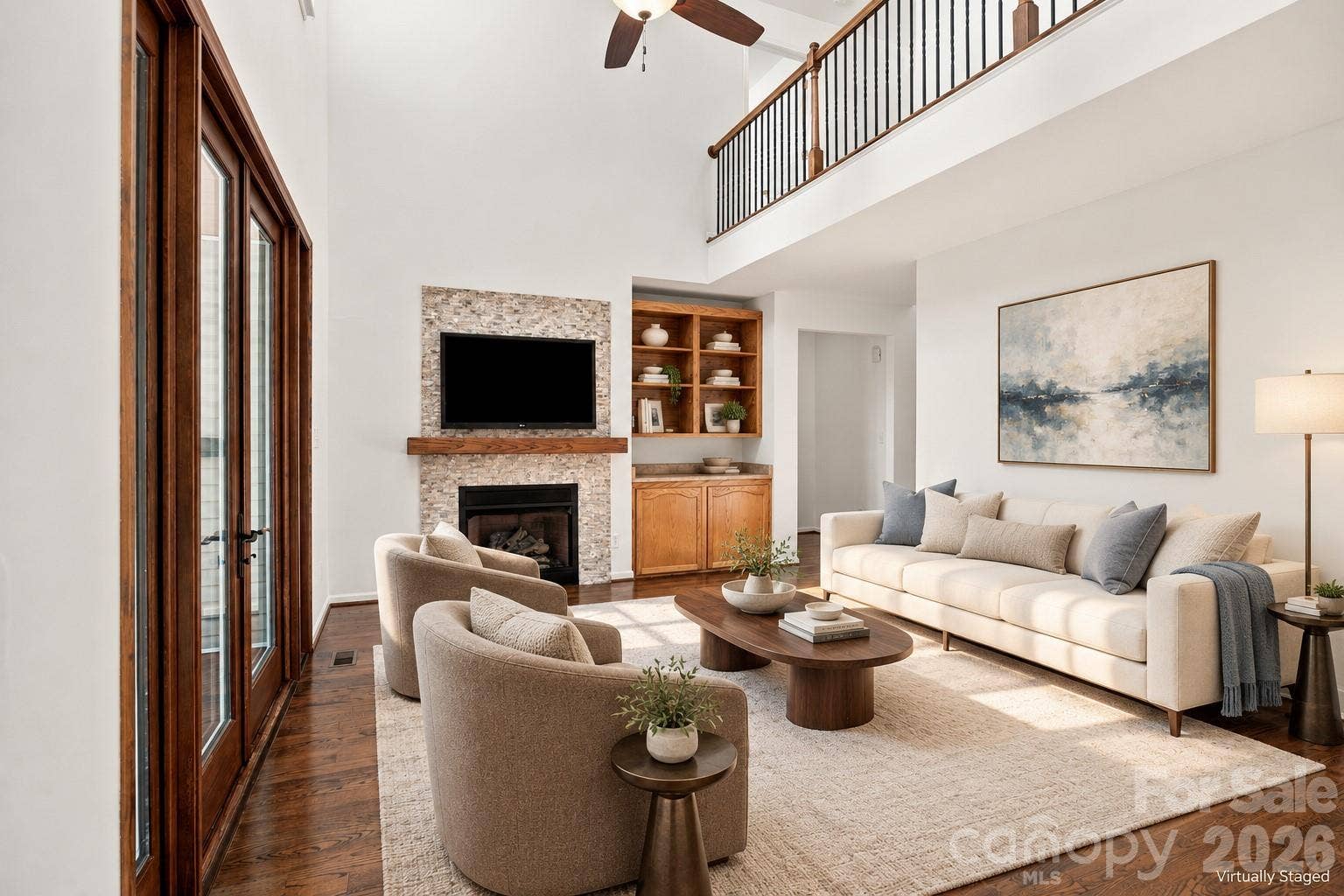 Living room staged