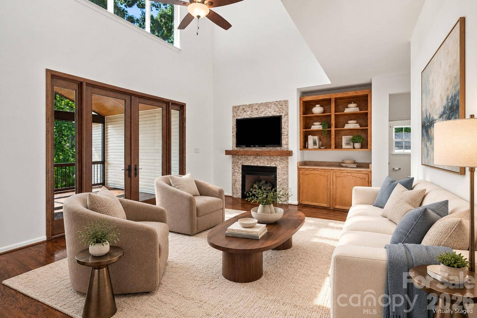 Open to the upper level with expansive window letting in an abundance of light