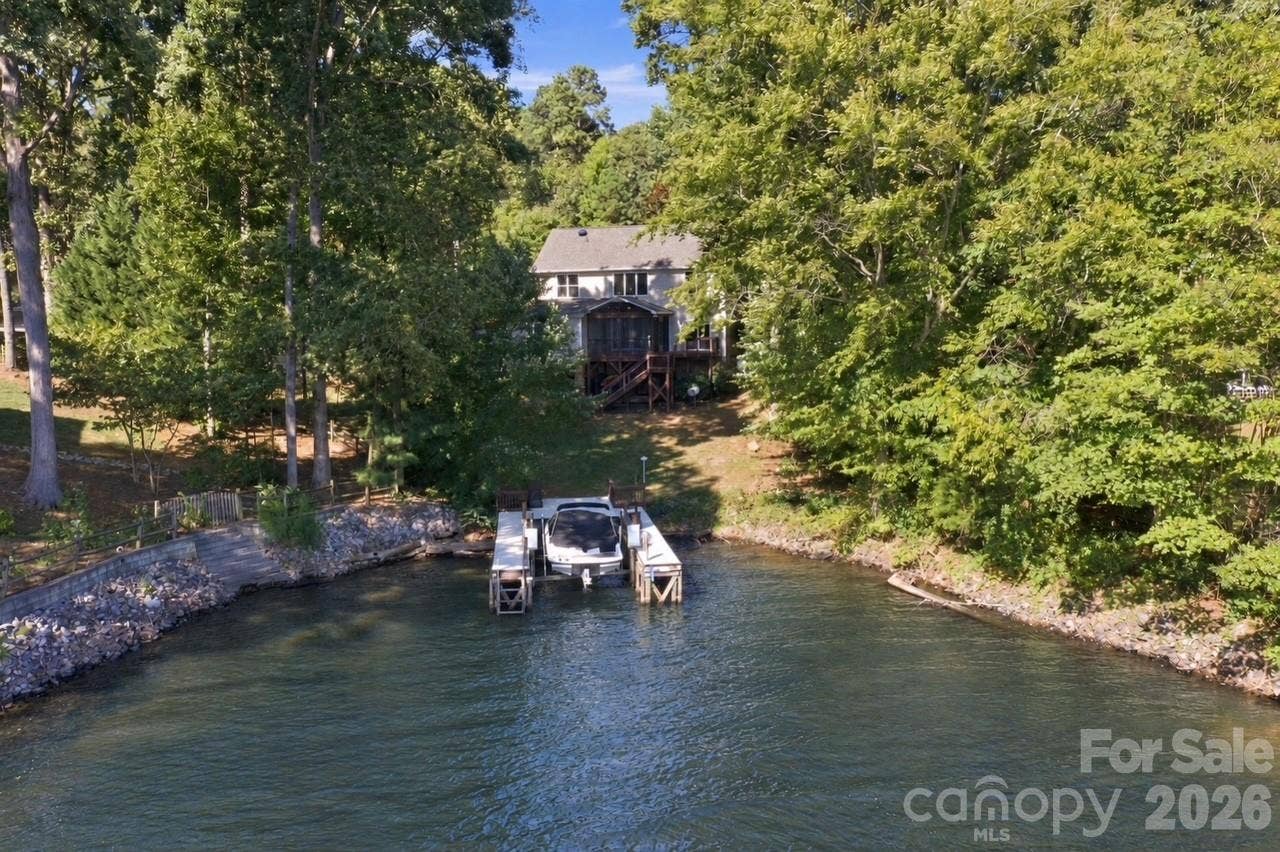 Dock with boat lift