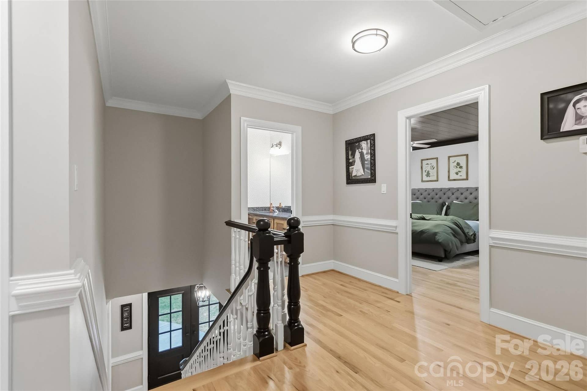 9414 Tillot Drive, Matthews, NC 28105 Upper hall, new hardwood floors