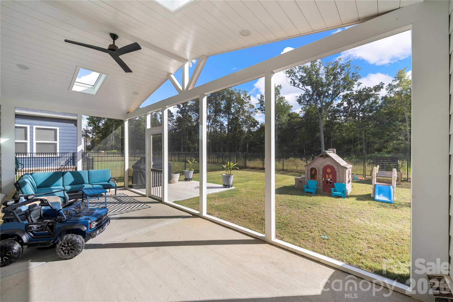 Lanai addition with 2 skylights