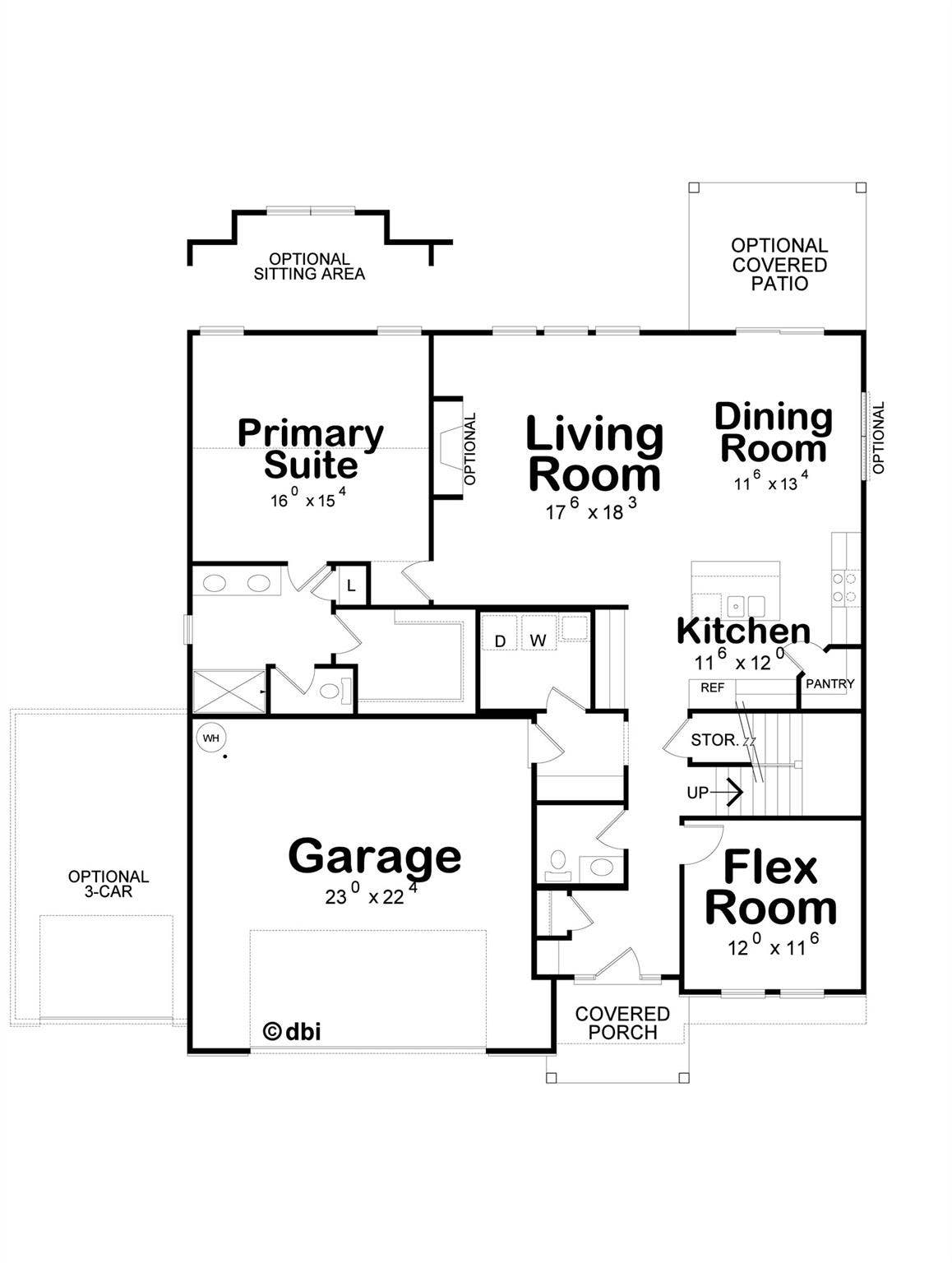 2041 Haverhill Lane, #6, York, SC 28745 Main Floor Includes Covered Rear Porch, Fireplace and 3rd Car Garage