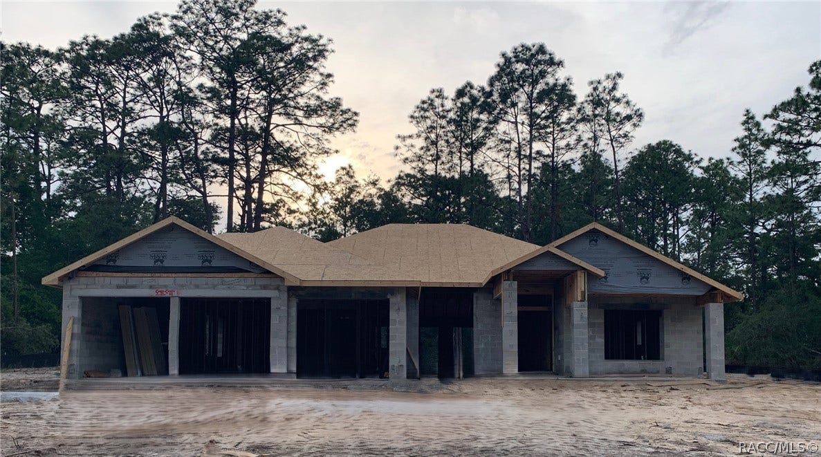 5202 N Allamandra Drive, Beverly Hills, FL 34465 Actual house at 20% completion