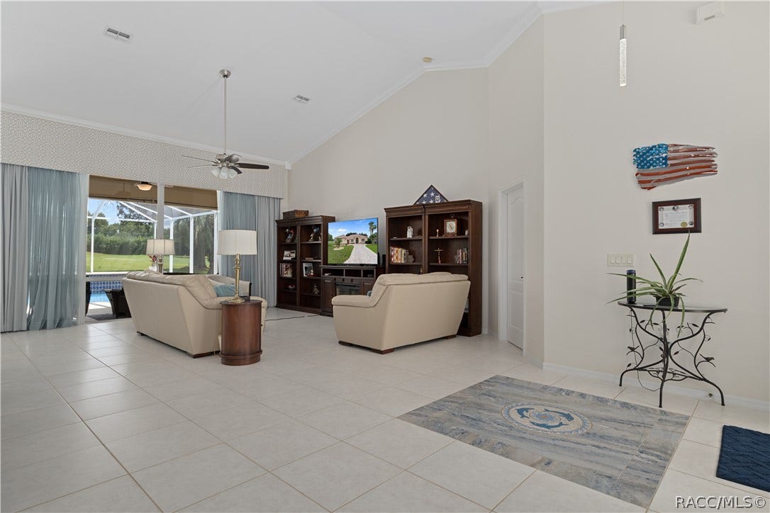 Entry overlooks Pool and golf course