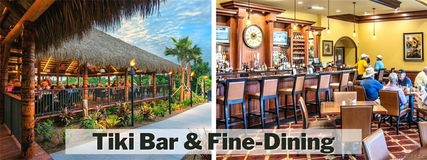 Two prvate dining areas for fine and casual dining and entertainment
