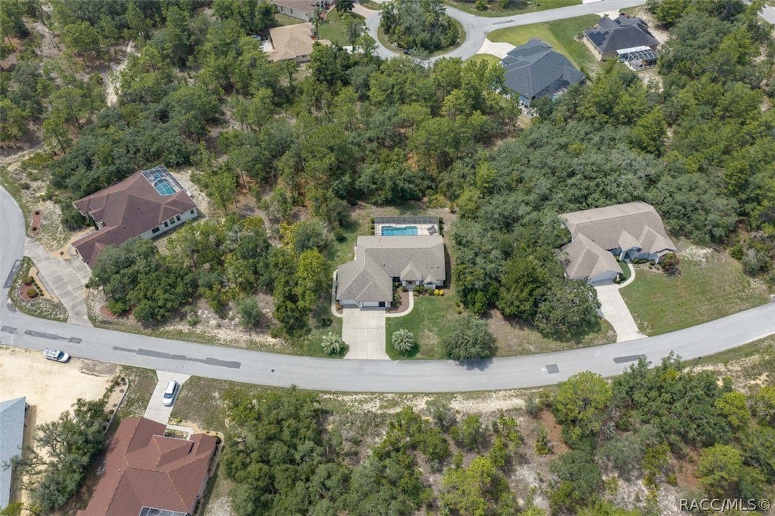10 Rudbeckia Court, Homosassa, FL 34446 AERIAL VIEW SHOWING STREET VIEW