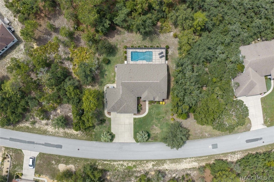 10 Rudbeckia Court, Homosassa, FL 34446 AERIAL VIEW SHOWING THE STREET VIEW
