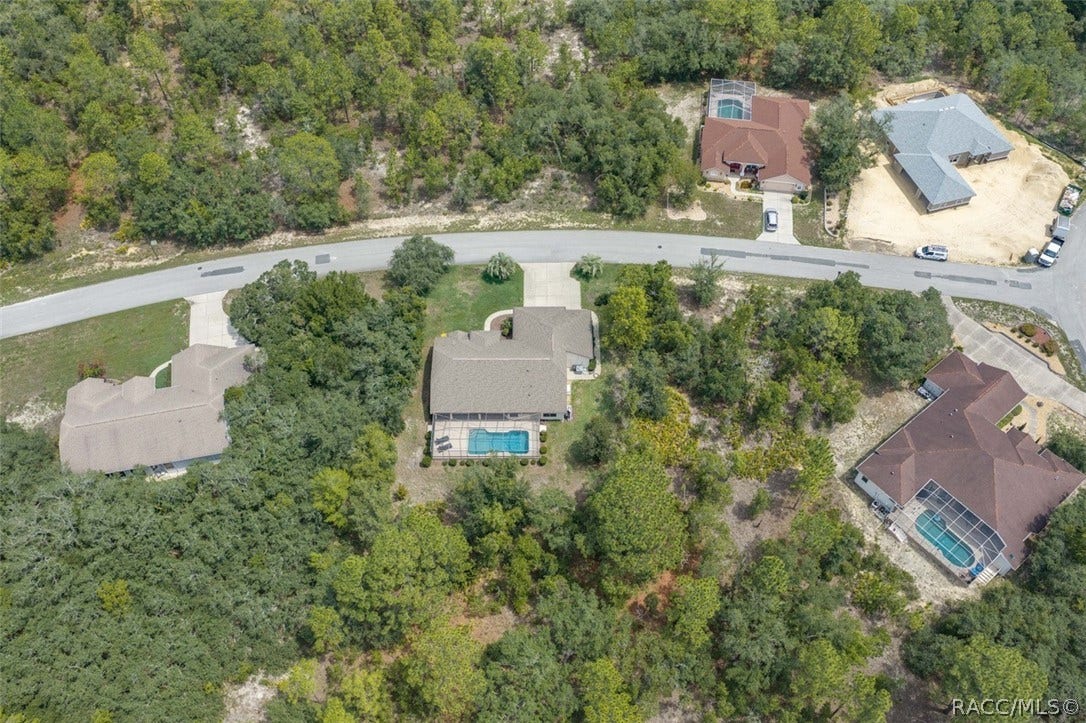 10 Rudbeckia Court, Homosassa, FL 34446 AERIAL VIEW OF THE STREET VIEW