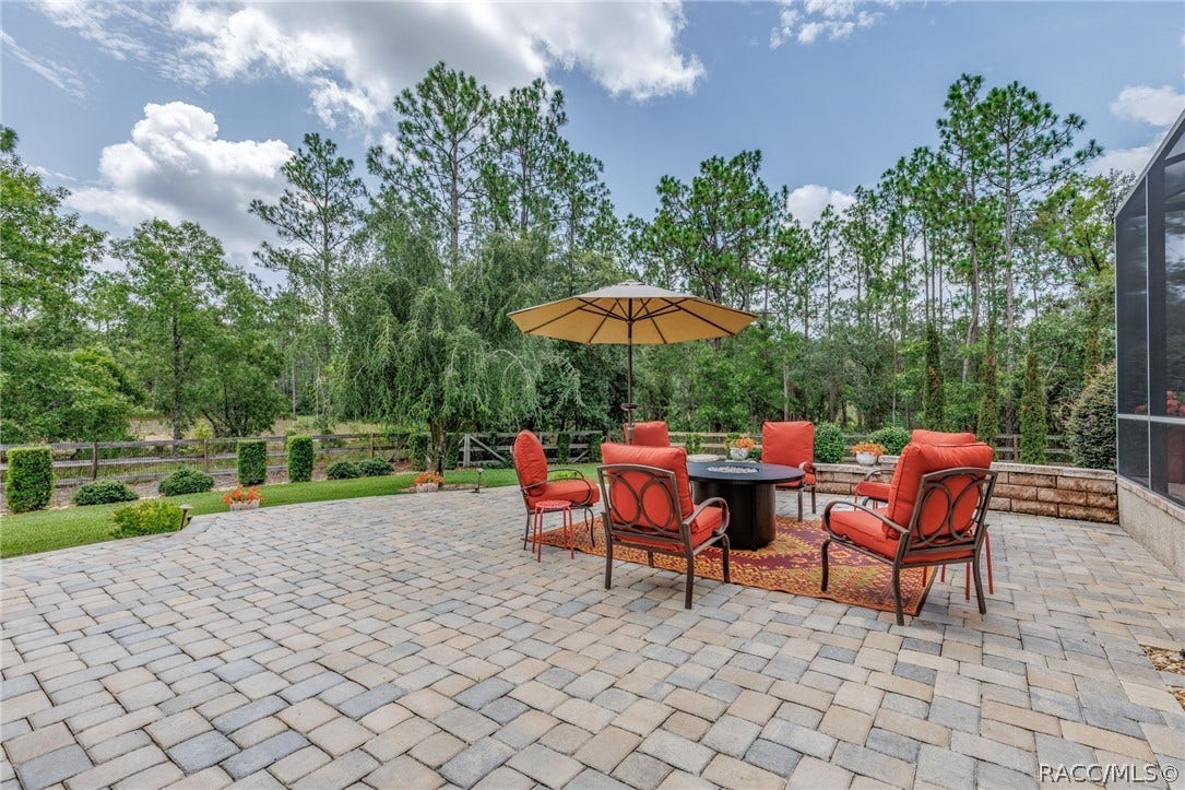 4750 W Mohawk Drive, Beverly Hills, FL 34465 oversized paver deck with firepit!