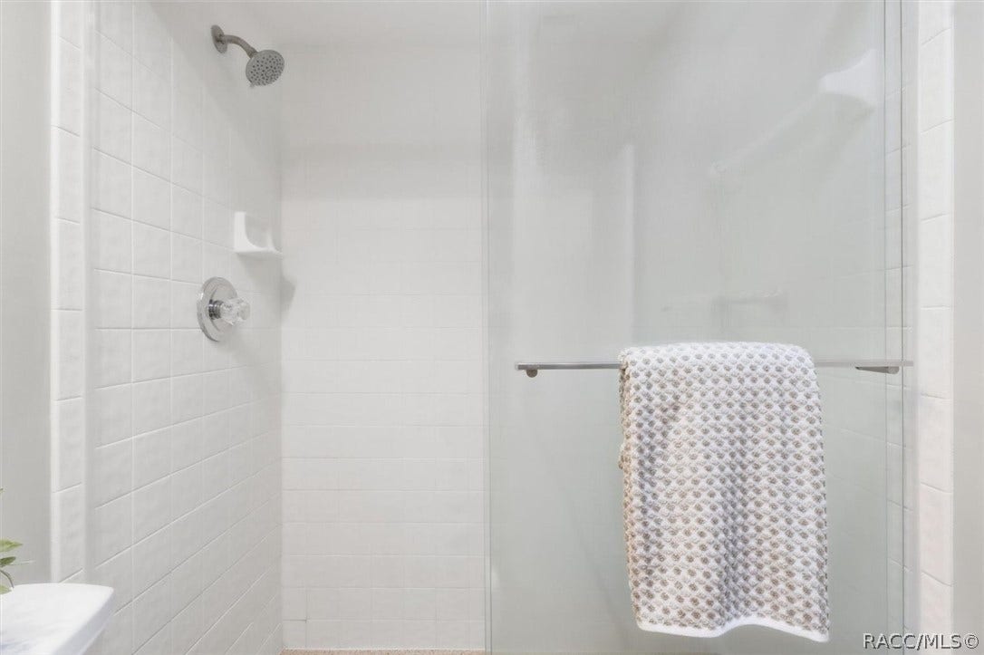 681 E Hartford Street, #6A, Hernando, FL 34442 Glass enclosed walk-in shower