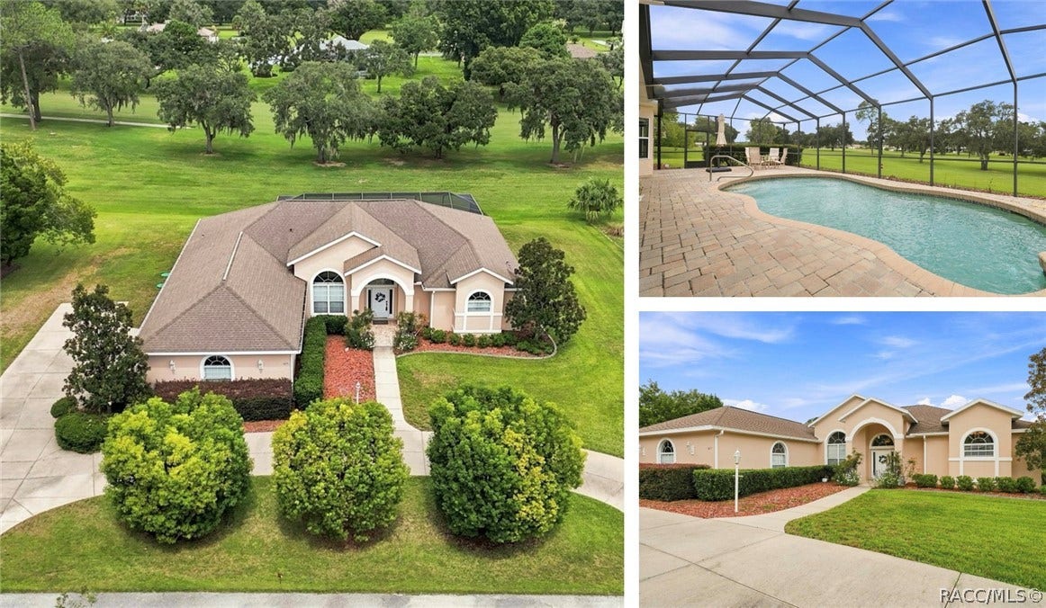 625 E Gilchrist Court, Hernando, FL 34442 Golf Course 3/2/3 Pool Home in Citrus Hills