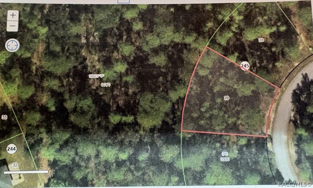 AERIAL VIEW FOR THE VACANT LOT