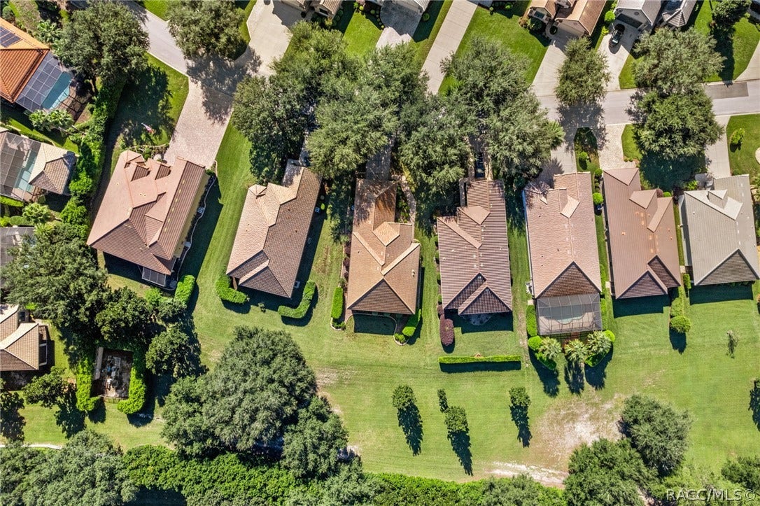 Aerial view from the back side of the house.