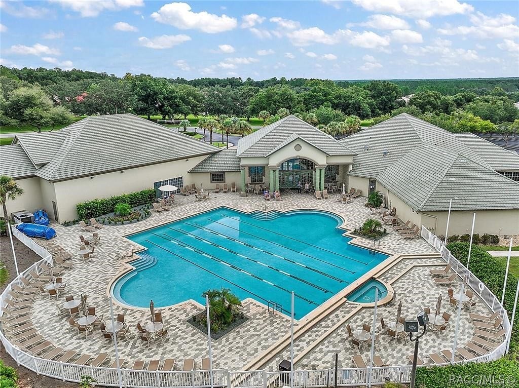 The Activity Center features spacious outdoor pool, spa, and pool deck.