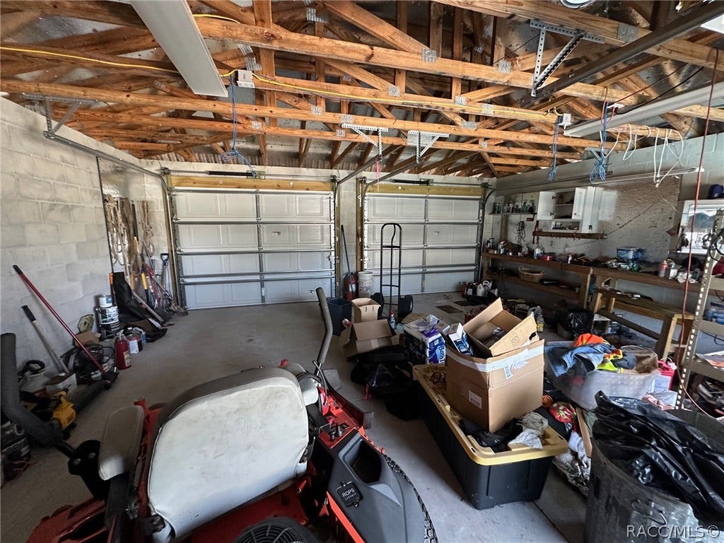 3409 W Corrie Leath Lane, Dunnellon, FL 34433 Detached garage interior