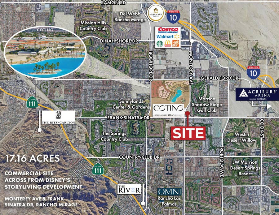 Property photo for 0 Monterey Ave & Frank Sinatra, Rancho Mirage, CA