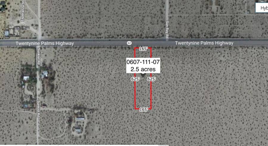 Property photo for 2 Acres On Hwy 62 Near Sunkist Highway, Joshua Tree, CA