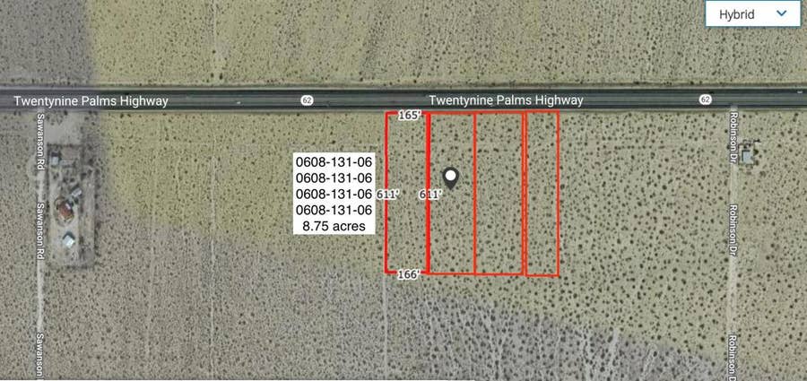 Property photo for 8 Acres Hwy 62 East Of Sawanson Road, Joshua Tree, CA