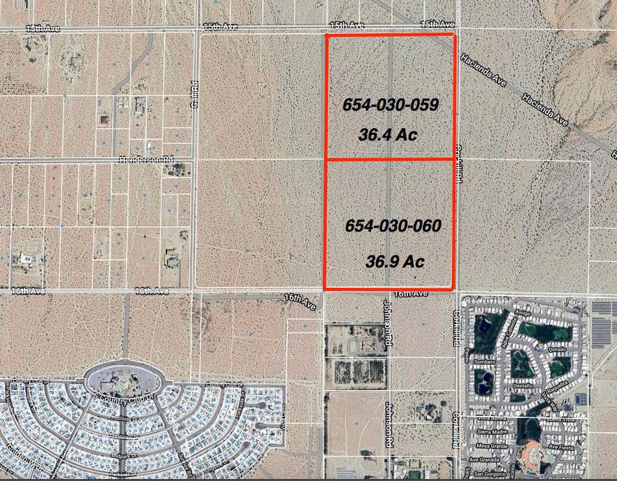Property photo for 0 Corkill Road, Sky Valley, CA