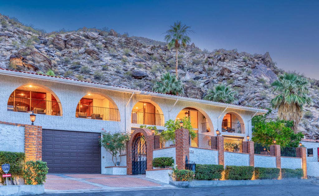 1777 Ridge Road, Palm Springs, CA 92264 Twilight Front House