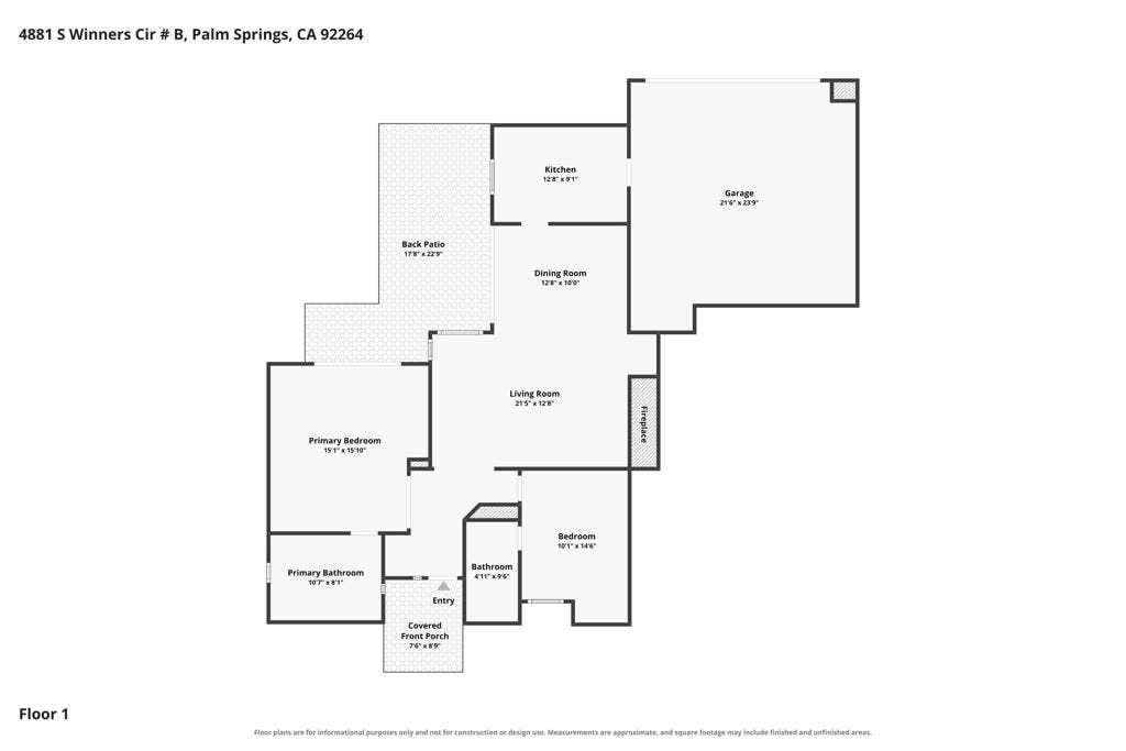 4881 S Winners Circle, #B, Palm Springs, CA 92264 1-Floor-1 7