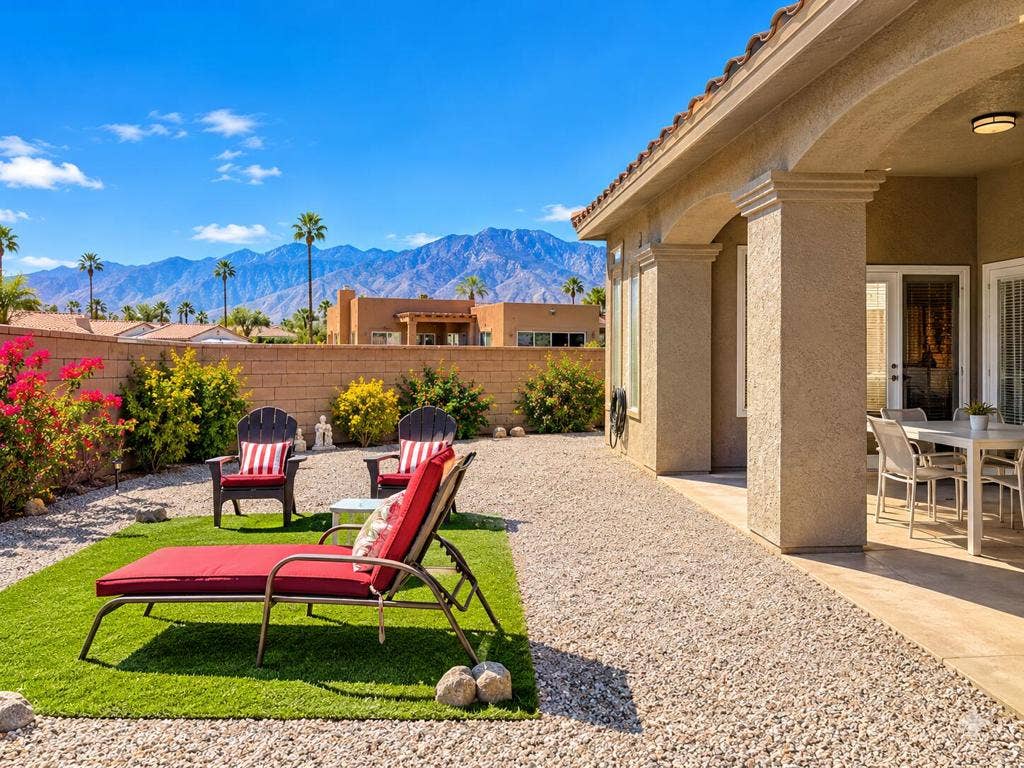 8963 Warwick Drive, Desert Hot Springs, CA 92240 Patio with Mountain Views