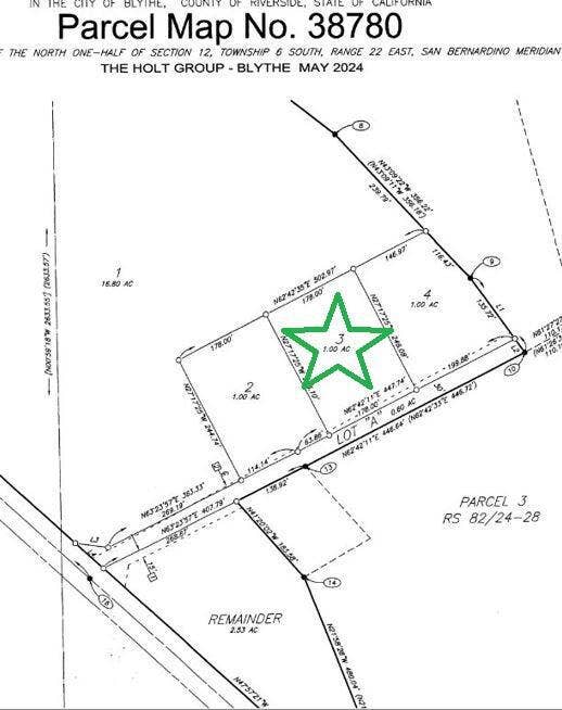 1 Acre Wells Road, Blythe, CA 92225 Carmack portioned 2 map