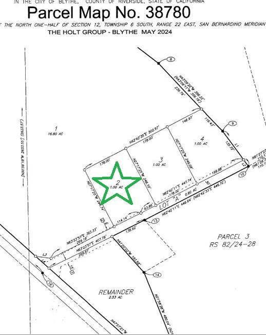 1 Acre On Wells Road, Blythe, CA 92225 Carmack portioned 1 map